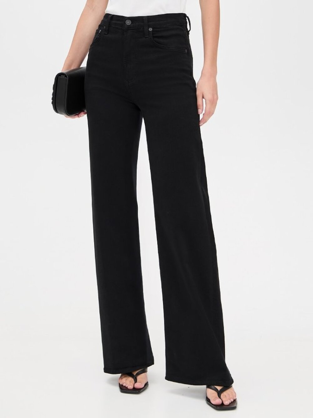 Citizens Of Humanity Lyra Wide Leg Jeans Black Size 26